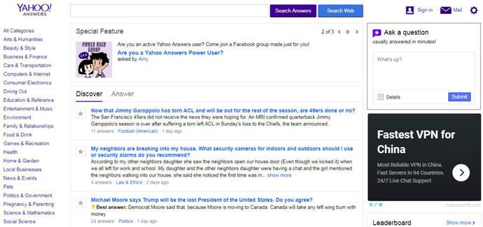 雅虎知识堂Yahoo Answers：互动问答与知识分享平台