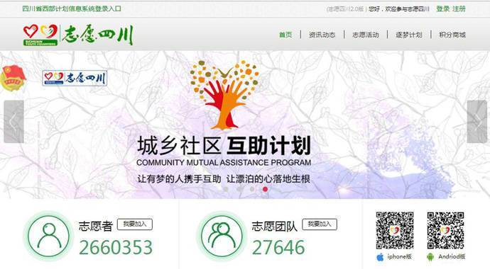 志愿四川：四川省志愿者注册，志愿团队加入