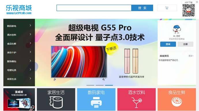 乐视商城：乐视旗下垂直类B2C电子商务平台